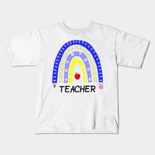 Rainbow Teacher Kids T-Shirt